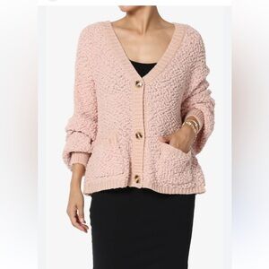 Zenana, sherpa fuzzy popcorn, cardigan, sweater